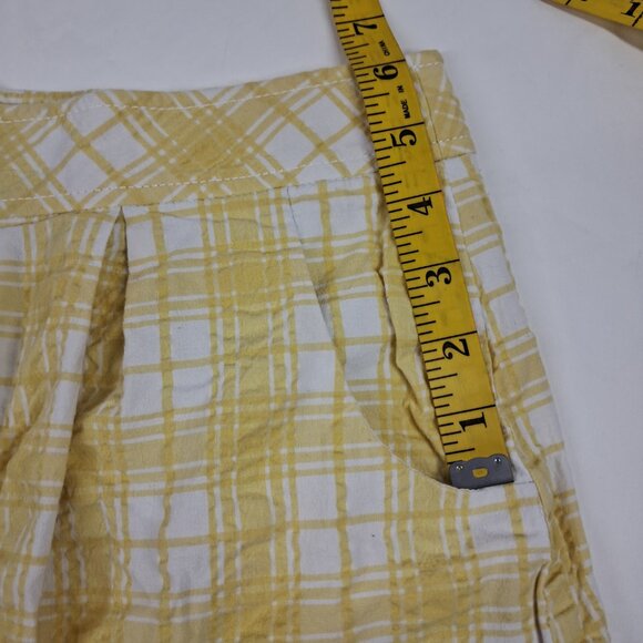 Lilly Pulitzer Yellow/White Plaid Pleated Skirt Size 6 - Picture 10 of 16
